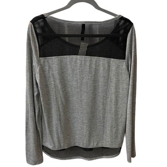Aeropostale gray and black sheer mesh active top - Picture 2 of 3